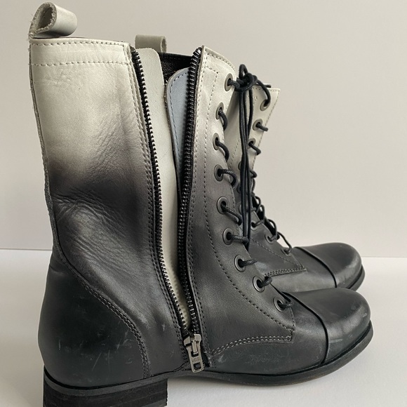 Diesel Black & gray Ombré Distressed size 6.5 EU 37 boots In amazing condition - Picture 4 of 8